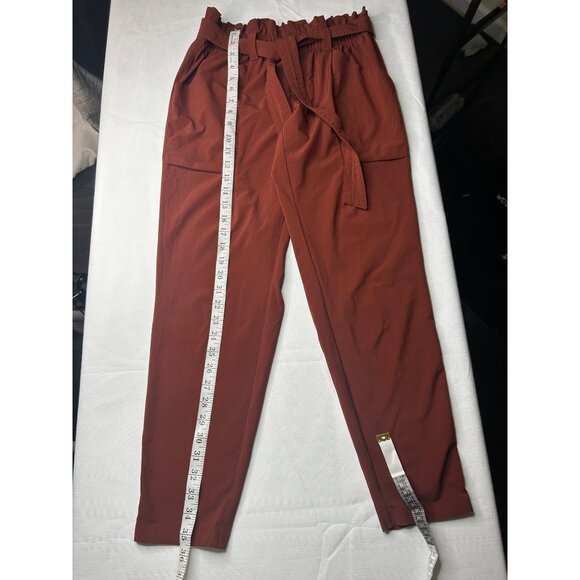 Paperbag Athleta Womens Size 4 Waist Trousers Red - Picture 9 of 13